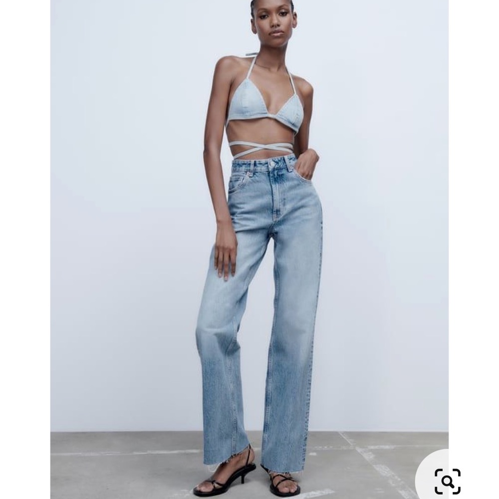 ZARA NWT TRF Wide Leg Jeans